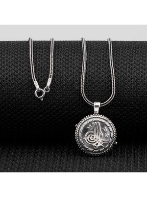 Çift Taraflı Açılabilir Cevşen 925 Ayar Gümüş Erkek Kolye