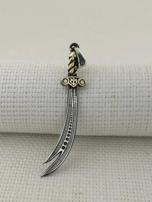 Zülfikar Figürlü Dualı 925 Ayar Gümüş Erkek Kolye Ucu