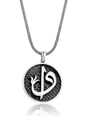 Elif Vav 925 Ayar Gümüş Erkek Kolye