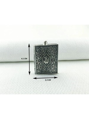 Allah Yazılı Cevşeni Kebir Dualı 925 Ayar Gümüş Erkek Kolye Ucu