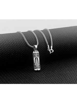 Zülfikar Kebir Dualı Cevşen 925 Ayar Gümüş Erkek Kolye