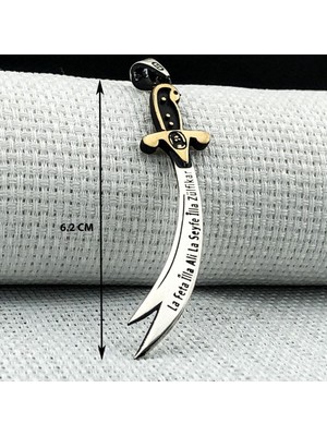 Zulfikar La Feta Illa Ali La Seyfe Illa 925 Ayar Gümüş Erkek Kolye Ucu