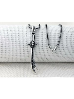 Zulfikar Aslan Tasarımlı 925 Ayar Gümüş Erkek Kolye