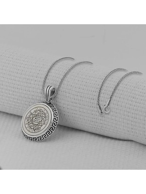 Hz Süleyman Mührü 925 Ayar Gümüş Erkek Kolye