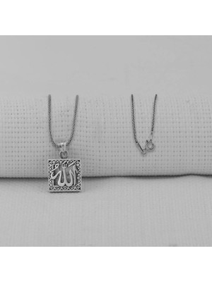 Allah Yazılı Kebir Dualı Cevşen 925 Ayar Gümüş Erkek Kolye