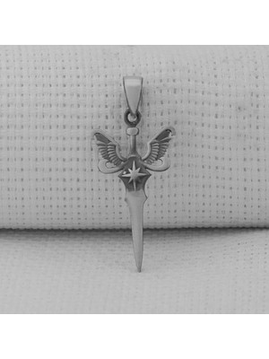 Melek Kanatlı 925 Ayar Gümüş Erkek Kolye Ucu