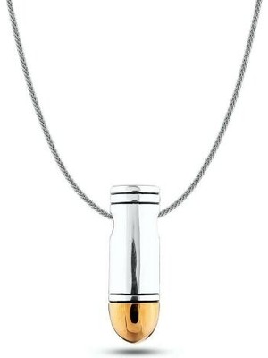 Özel Mermi Kurşun 925 Ayar Gümüş Erkek Kolye