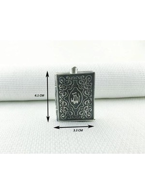 Allah Yazılı Cevşeni Kebir Dualı 925 Ayar Gümüş Erkek Kolye Ucu