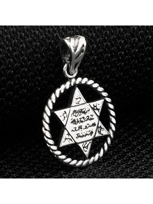 Süleyman Mührü 925 Ayar Gümüş Erkek Kolye