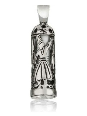 Semazen Detaylı Cevşeni Kebir Dualı 925 Ayar Gümüş Erkek Kolye Ucu