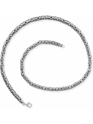 Kral 55 cm 32 gr 80 Mikron 925 Ayar Gümüş Erkek Kolye