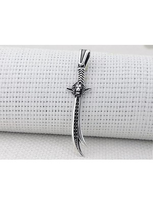 Zulfikar Aslan Tasarımlı 925 Ayar Gümüş Erkek Kolye Ucu