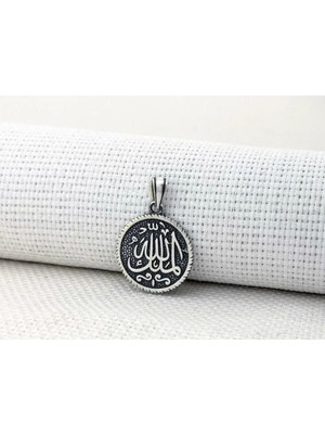 Mulki Allah Mulk Allahın Yazılı 925 Ayar Gümüş Erkek Kolye Ucu