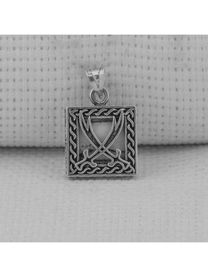 Zülfikar Kebir Dualı Cevşen 925 Ayar Gümüş Erkek Kolye Ucu