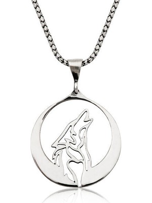 Bozkurt 925 Ayar Gümüş Erkek Kolye