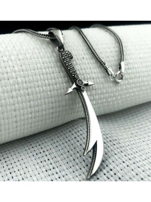 Zulfikar 925 Ayar Gümüş Erkek Kolye