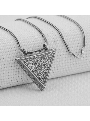 Desenli Orta Boy Cevşeni Kebir Dualı 925 Ayar Gümüş Erkek Kolye Ucu