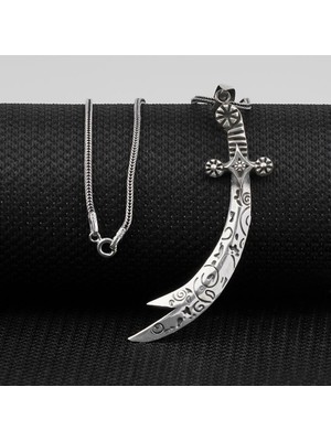 Zulfikar Tasarım 925 Ayar Gümüş Erkek Kolye