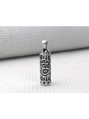 Hüseyin Yazılı Kebir Dualı Cevşen 925 Ayar Gümüş Erkek Kolye Ucu