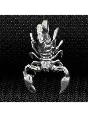 Akrep Tasarımlı 925 Ayar Gümüş Erkek Kolye Ucu