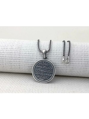 Nazar Duası 925 Ayar  Gümüş Erkek Kolye