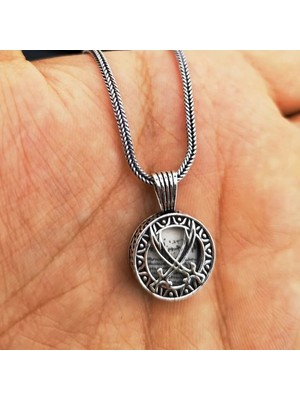 Zulfikar Kebir Dualı Cevşen 925 Ayar Gümüş Erkek Kolye
