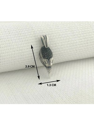 Kartal Başı 925 Ayar Gümüş Erkek Kolye