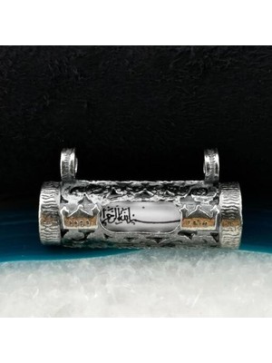 Dualı Cevşeni Kalın Zincir 925 Ayar Gümüş Erkek Kolye Ucu