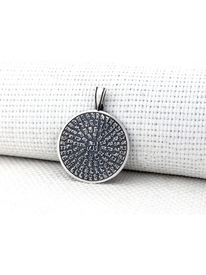 Allahın 99 Ismi Yazılı Esmaul Husna 925 Ayar Gümüş Erkek Kolye Ucu