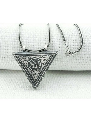 Allah Yazılı Cevşeni Kebir Dualı 925 Ayar Gümüş Erkek Kolye