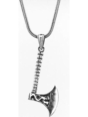 Balta Tasarımlı 925 Ayar Gümüş Erkek Kolye