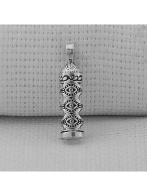 Göz Desenli Cevşen Kebir 925 Ayar Gümüş Erkek Kolye