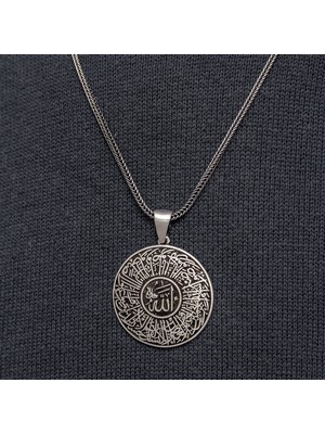 Asr Suresi Cevşen Dualı 925 Ayar Gümüş Erkek Kolye