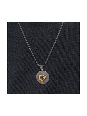 Ay Yıldız 925 Ayar Gümüşerkek Kolye