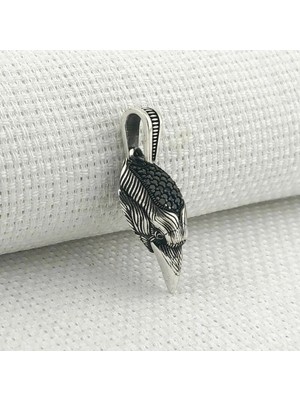 Kartal Başı 925 Ayar Gümüş Erkek Kolye