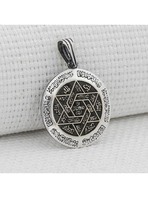 Özel Ismi Azam Duası 925 Ayar Gümüş Erkek Kolye Ucu