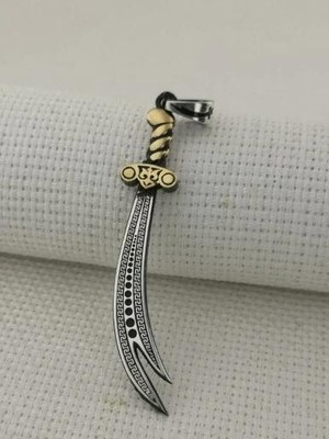 Zülfikar Figürlü Dualı 925 Ayar Gümüş Erkek Kolye Ucu