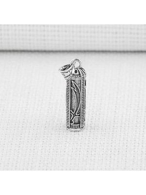 Zulfikar Tasarımlı Kebir Dualı Cevşen 925 Ayar Gümüş Erkek Kolye Ucu