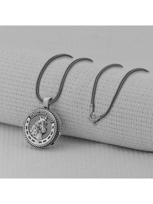 Şans Nalı 925 Ayar Gümüş Erkek Kolye