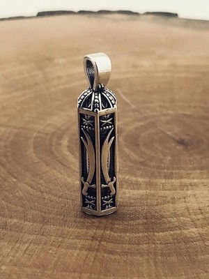 Zülfikar Kebir Dualı Cevşen 925 Ayar Gümüş Erkek Kolye Ucu