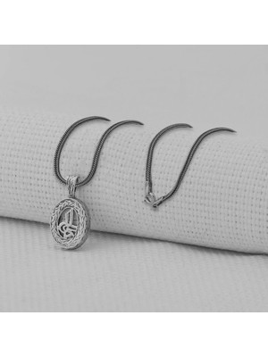 Osmanlı Tuğrası Kebir Dualı Cevşen 925 Ayar Gümüş Erkek Kolye