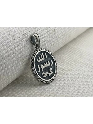 Allah Resulu Muhammet 925 Ayar Gümüş Erkek Kolye Ucu