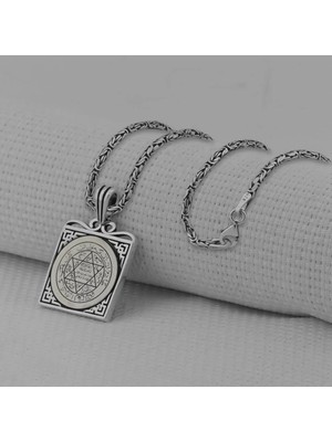 Mührü Süleyman 925 Ayar Gümüş Erkek Kolye