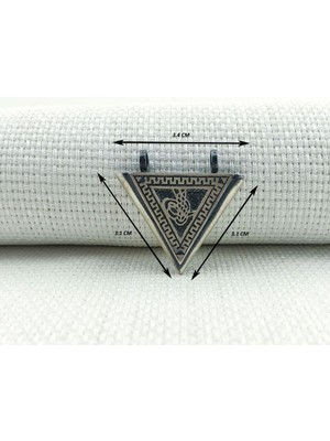 Osmanlı Tugra  Cevşeni Kebir Dualı Orta Boy  925 Ayar Gümüş Erkek Kolye Ucu