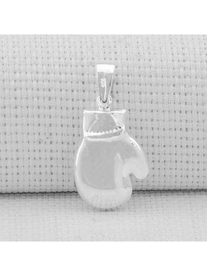 Boks Eldiveni Tasarımlı 925 Ayar Gümüş Erkek Kolye Ucu