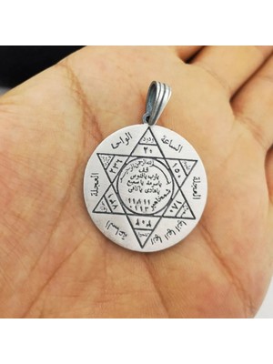 Mührü Süleyman 925 Ayar Gümüş Erkek Kolye