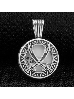 Zülfikar Figürlü Dualı 925 Ayar Gümüş Erkek Kolye Ucu