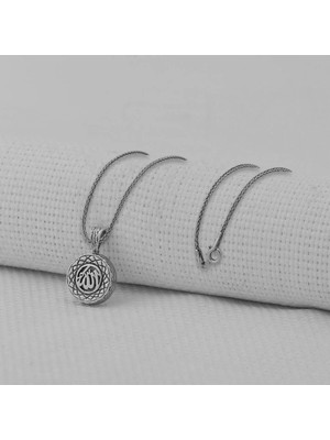 Allah Yazılı Kebir Dualı Cevşen 925 Ayar Gümüş Erkek Kolye