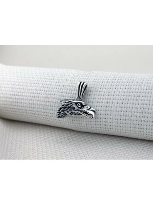 Kartal Kafası Tasarımlı 925 Ayar Gümüş Erkek Kolye Ucu