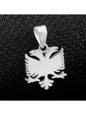 Çift Başlı Kartal 925 Ayar Gümüş Erkek Kolye Ucu